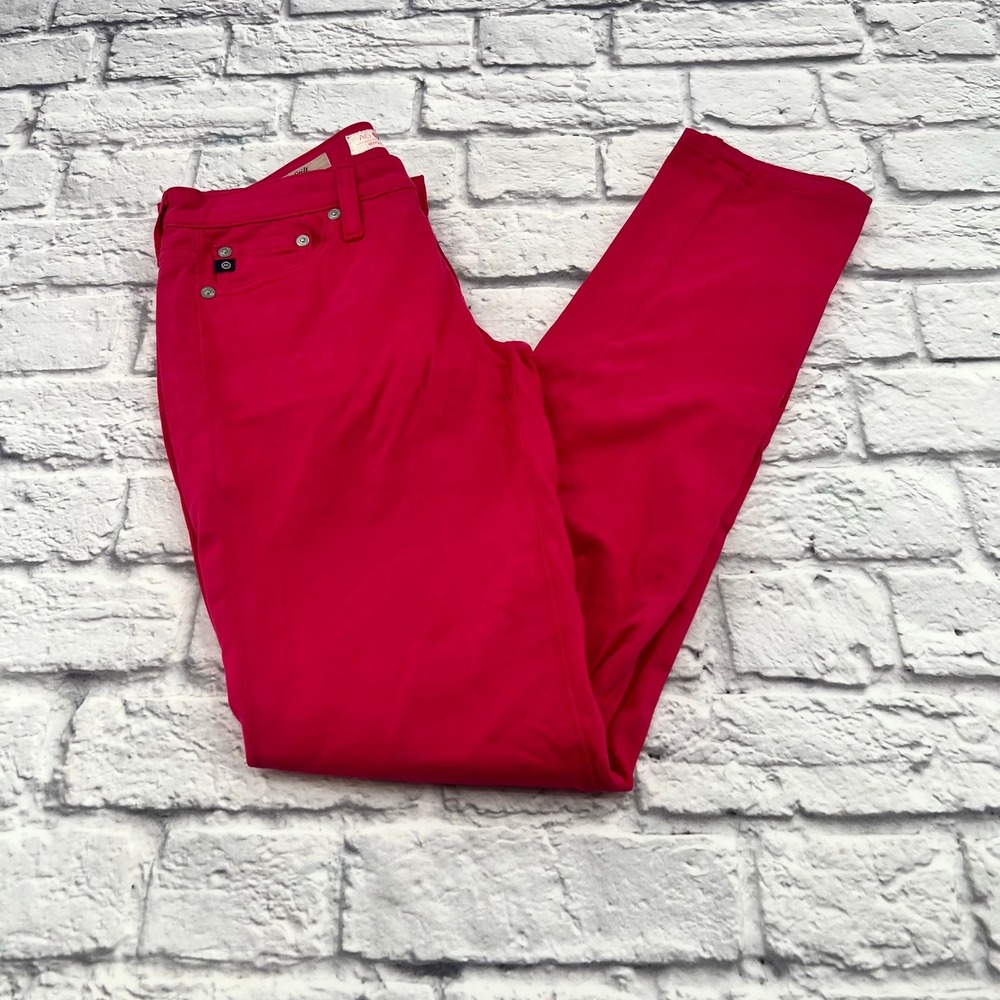 AG ADRIANO GOLDSCHMIED The Stilt Cigarette Slim Fit Jeans 25R Pink Mid Rise